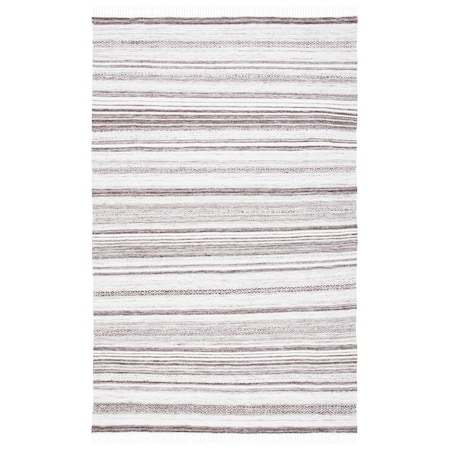 Safavieh 6 x 9 ft. Striped Kilim Global Rectangle Flat Weave Rug Brown & Ivory STK108T-6